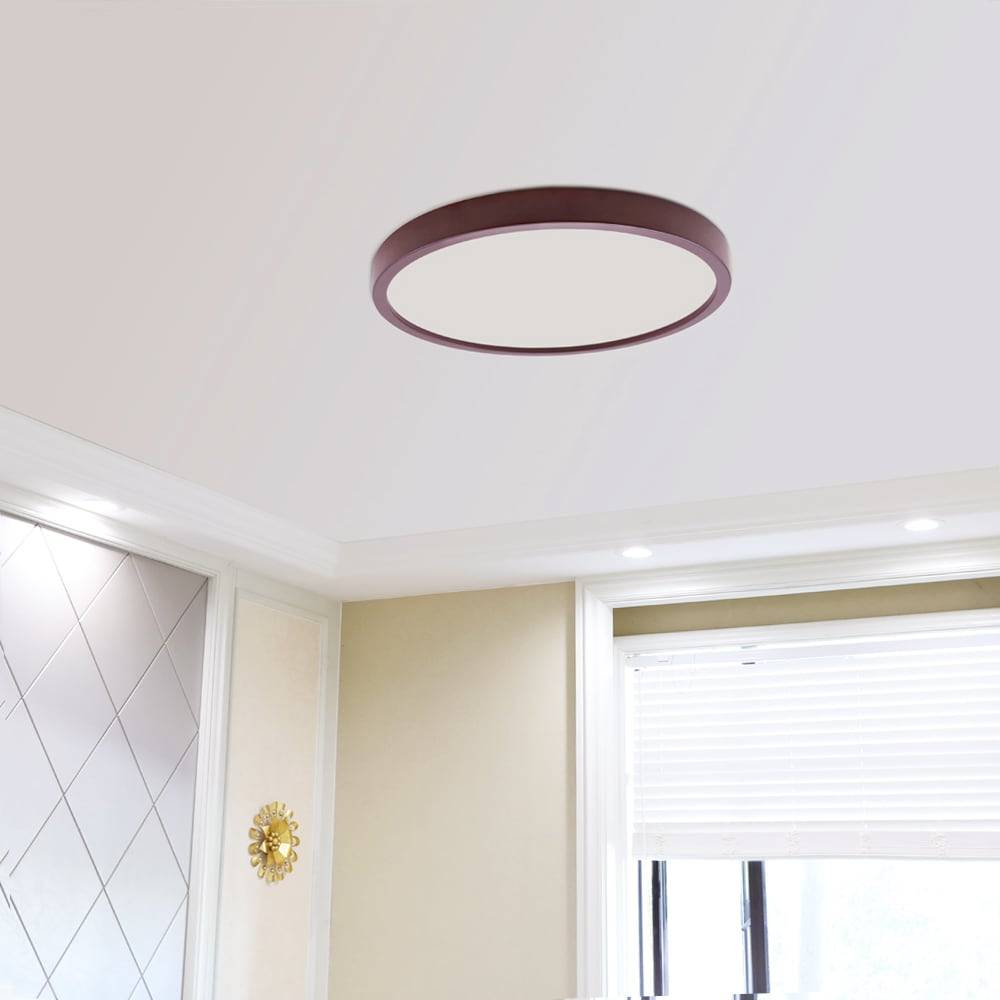 Project Source Adjustable Color Temperature 1-Light Bronze LED Flush Mount Light ENERGY STAR | MXL1069-L18.5K9027G