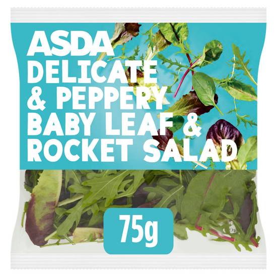 Asda Delicate & Peppery Baby Leaf & Rocket Salad 75g