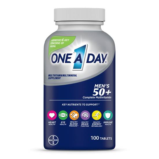 One A Day Men's 50+ Healthy Advantage Multivitamin Tablets, 100 CT