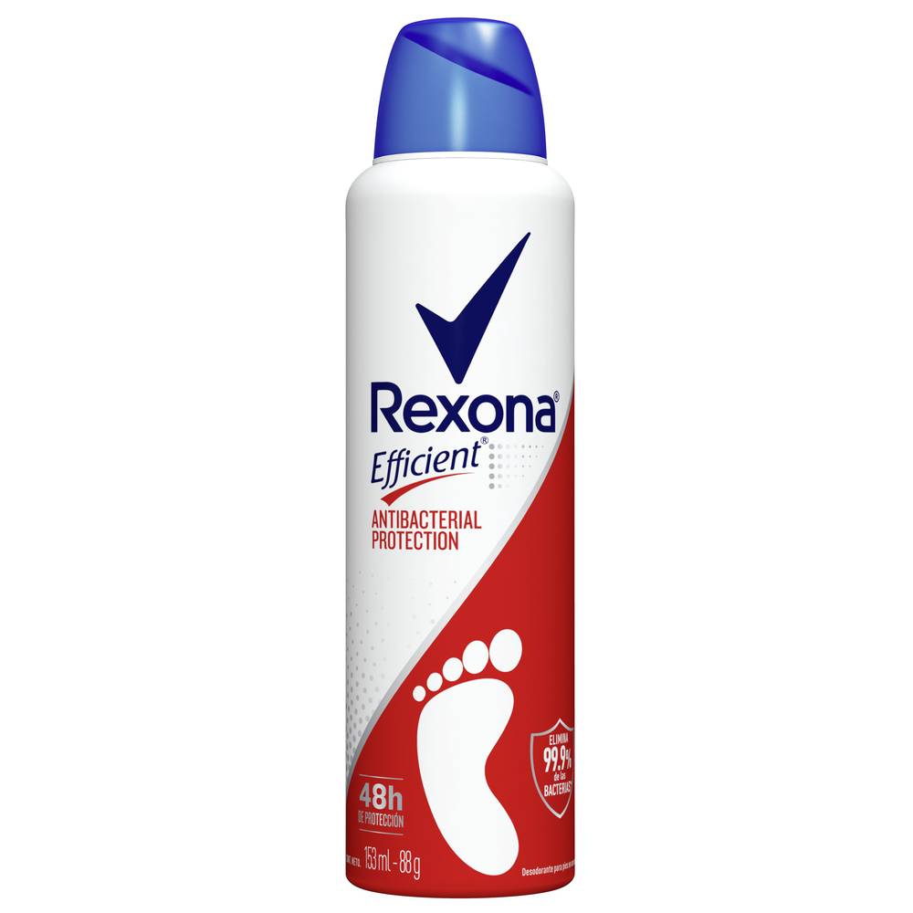 Rexona · Desodorante antibacterial para pies efficient (153 ml)