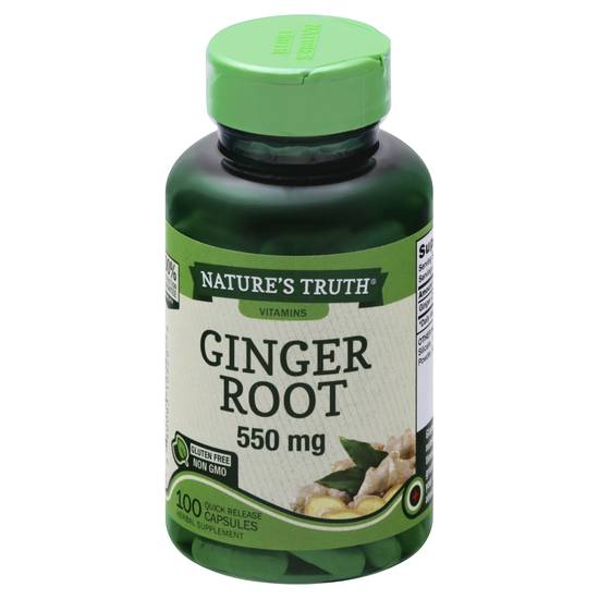 Natures Truth Ginger Root Capsules 550 mg (100 ct)