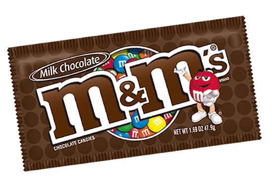 Mf m&ms brand milk choc 47.9g