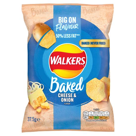 Walkers Baked Snacks Crisps (cheese & onion)