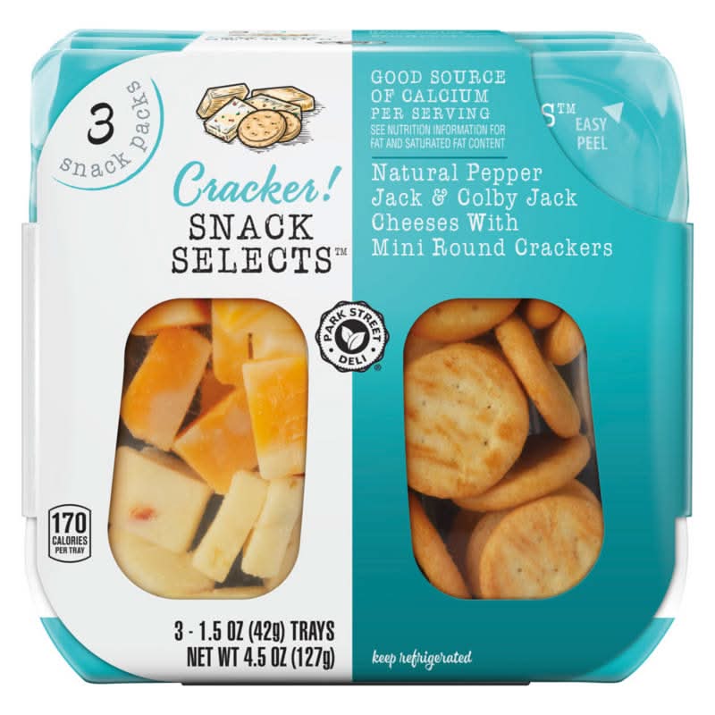 Park Street Deli Snack Selects Pepper Jack & Colby Cheese With Mini Crackers (3 x 1.5 oz)