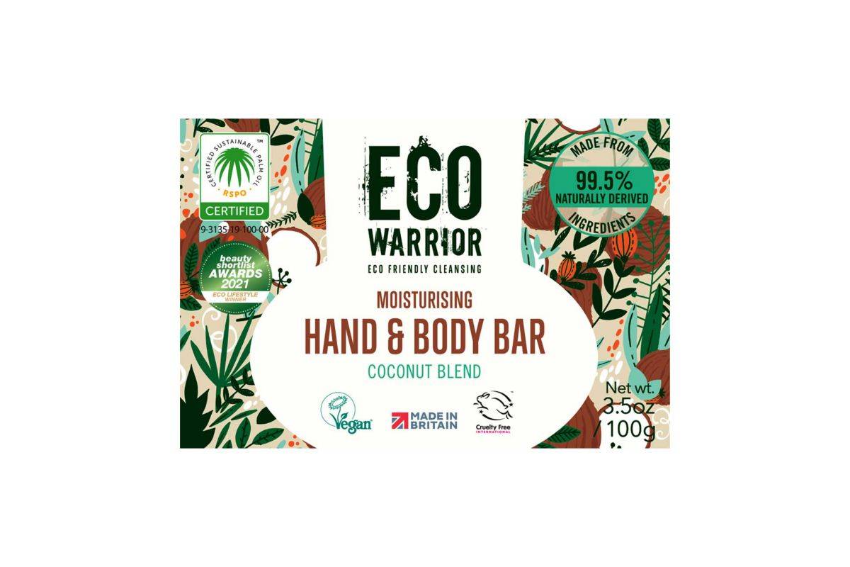 Eco Warrior Moisturising Hand & Body Bar - Coconut Blend 100g