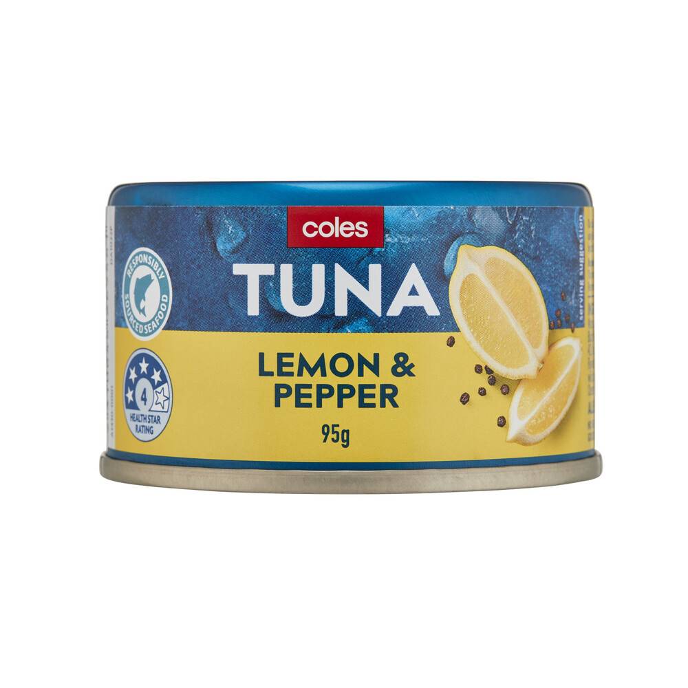 Coles Tuna Lemon & Pepper 95g