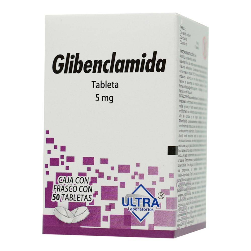 Ultra laboratorios glibenclamida tabletas 5 mg (caja 50 piezas)