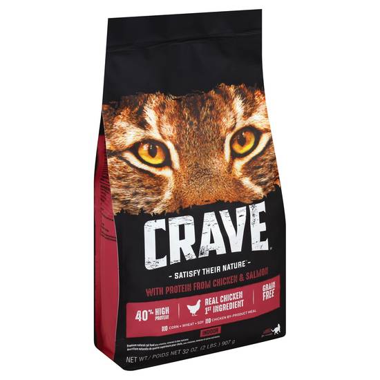 Crave Chicken & Salmon Indoor Adult Cat Food (32 oz)