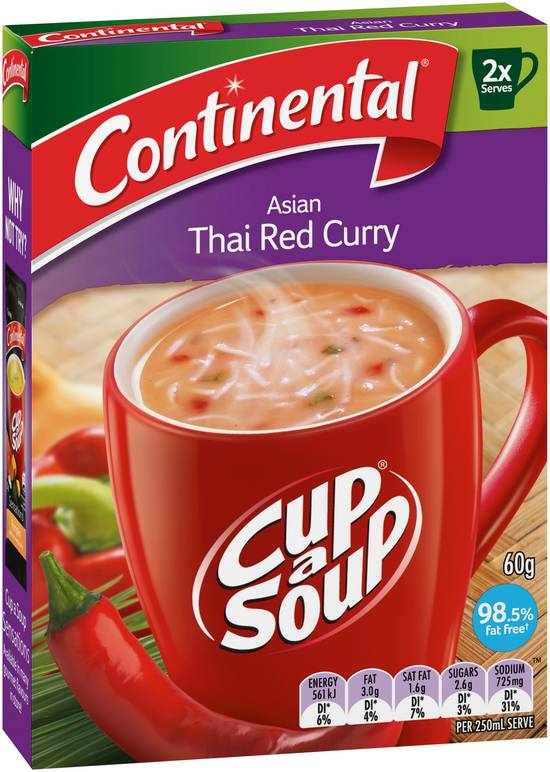 Continental Cup A Soup Asian Thai Red Curry (2 Pack) 60g