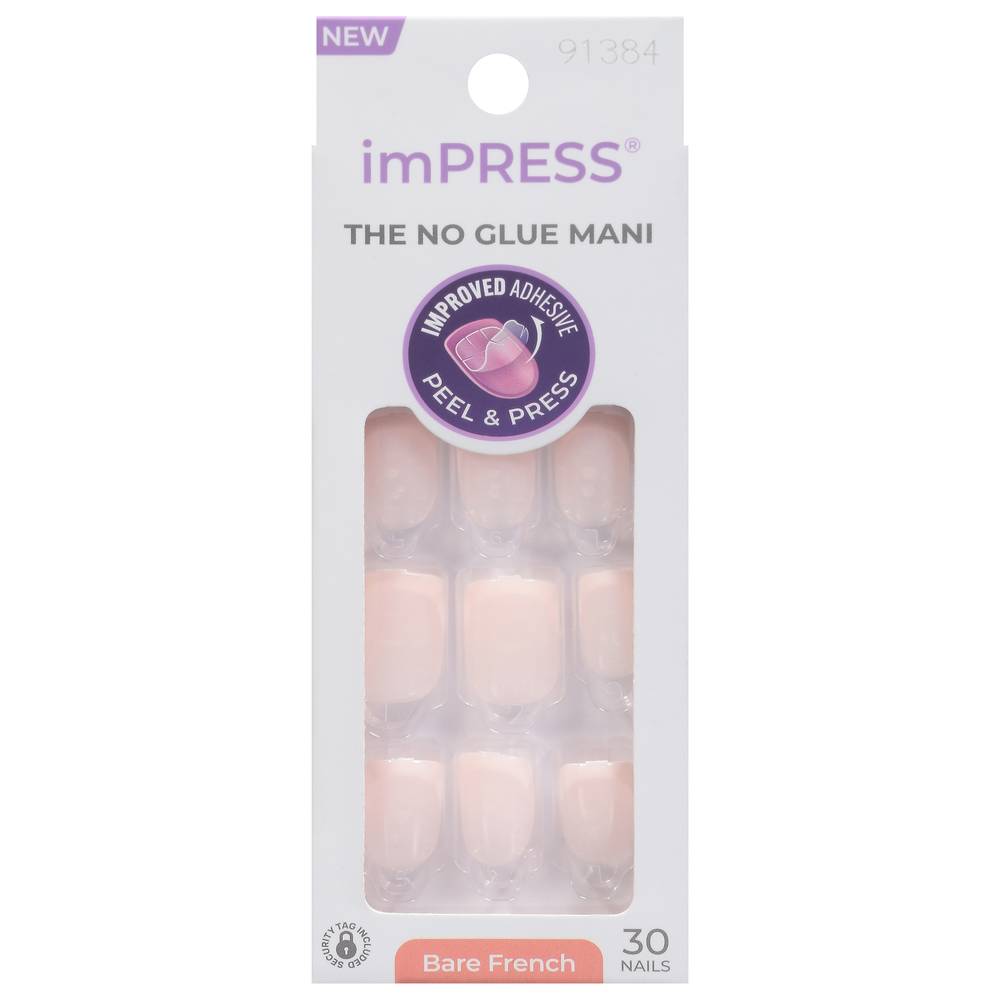 Impress Bare French Heroic Nails Short