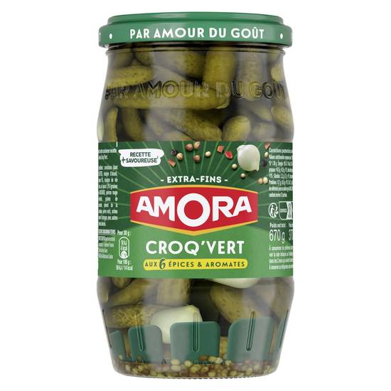Amora - Croq vert cornichons  (6 pièces)