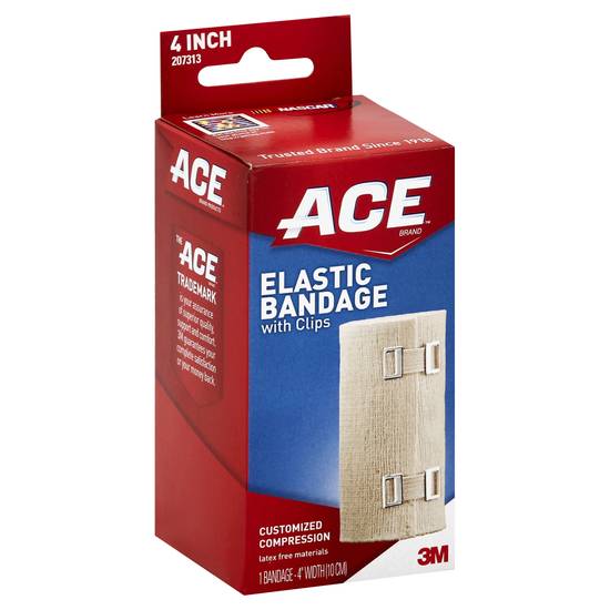 Ace 4" Elastic Bandage With Clips Customized Compression