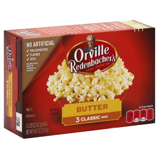 Orville Redenbacher's Light Butter Gourmet Popping Corn - 3 CT, Snacks,  Chips & Dips