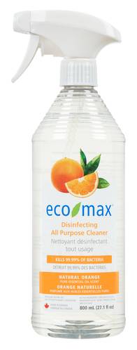 Eco-Max Natural Disinfecting All Purpose Cleaner, Orange (800 ml)