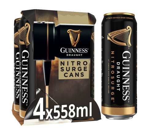 Guinness Draught Nitrosurge Stout Beer (4 x 558ml)