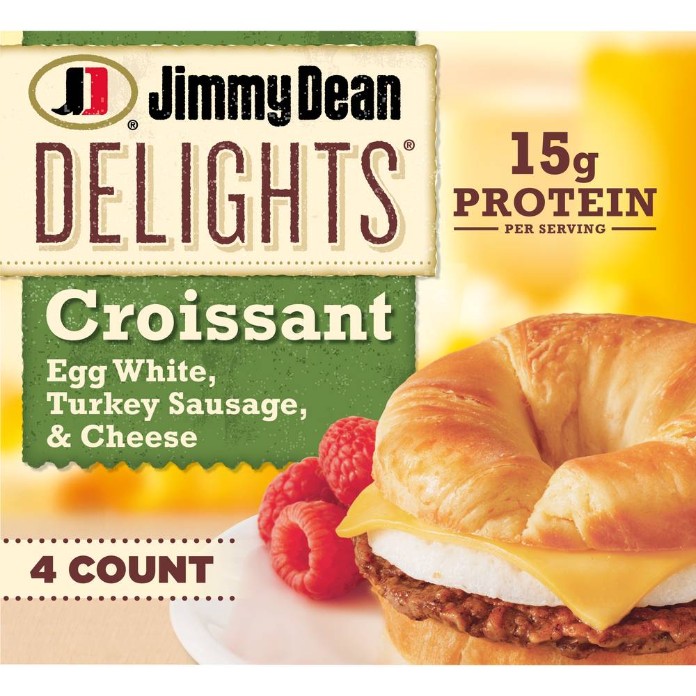 Delights Turkey Sausage, Egg White & Cheese Sandwiches (19.2 oz, 4 ct)
