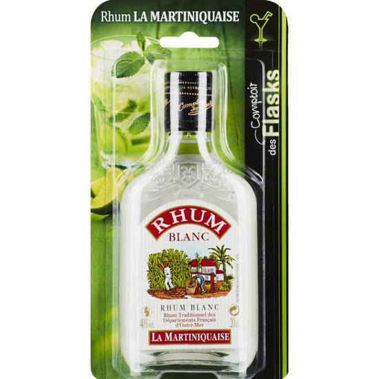 La Martiniquaise Flask Rhum blanc - Alc. 40% vol. 20 cl