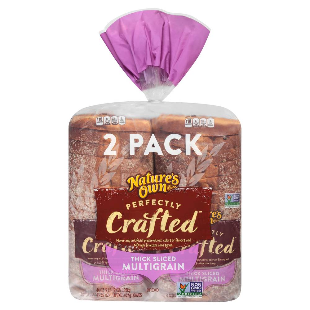 Nature's Own Perfectly Crafted Multigrain Bread, 22 oz, 2-count