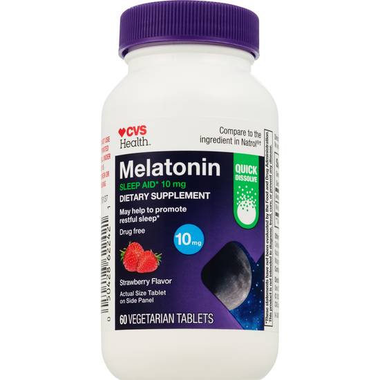 CVS Health Melatonin 10 MG Quick Dissolve Tablets, 60 CT