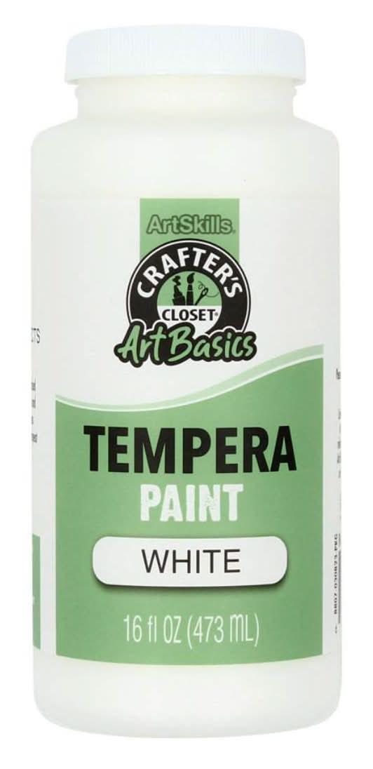 Crafter's Closet Artbasics Tempera Paint, White (16 fl oz)