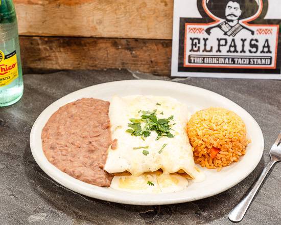 Three Enchiladas with Sour Cream