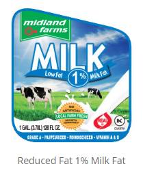 Midland Farms Low Fat Skim Milk (129 fl oz)