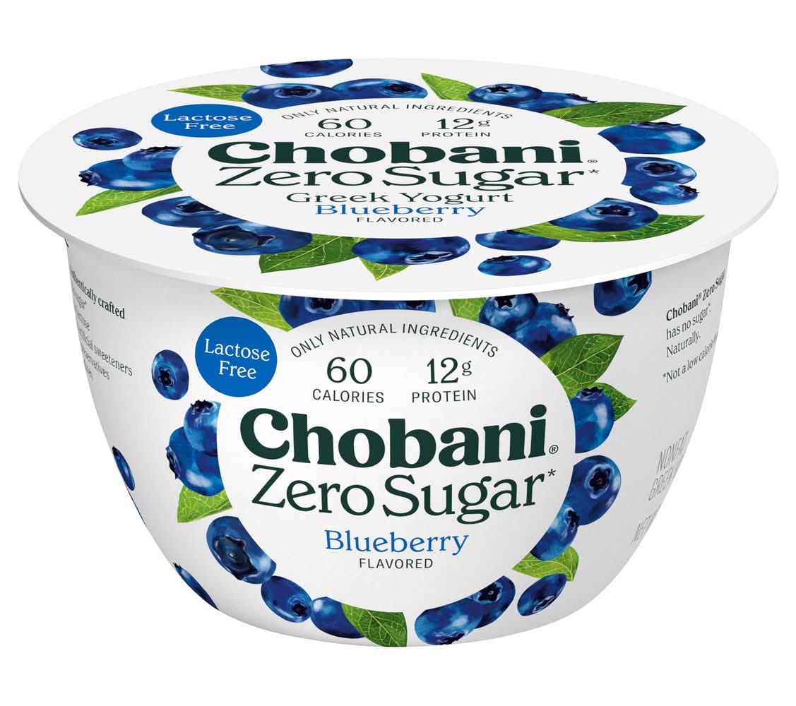 Chobani Zero Sugar Blueberry Flavor Yogurt (5.3 oz)