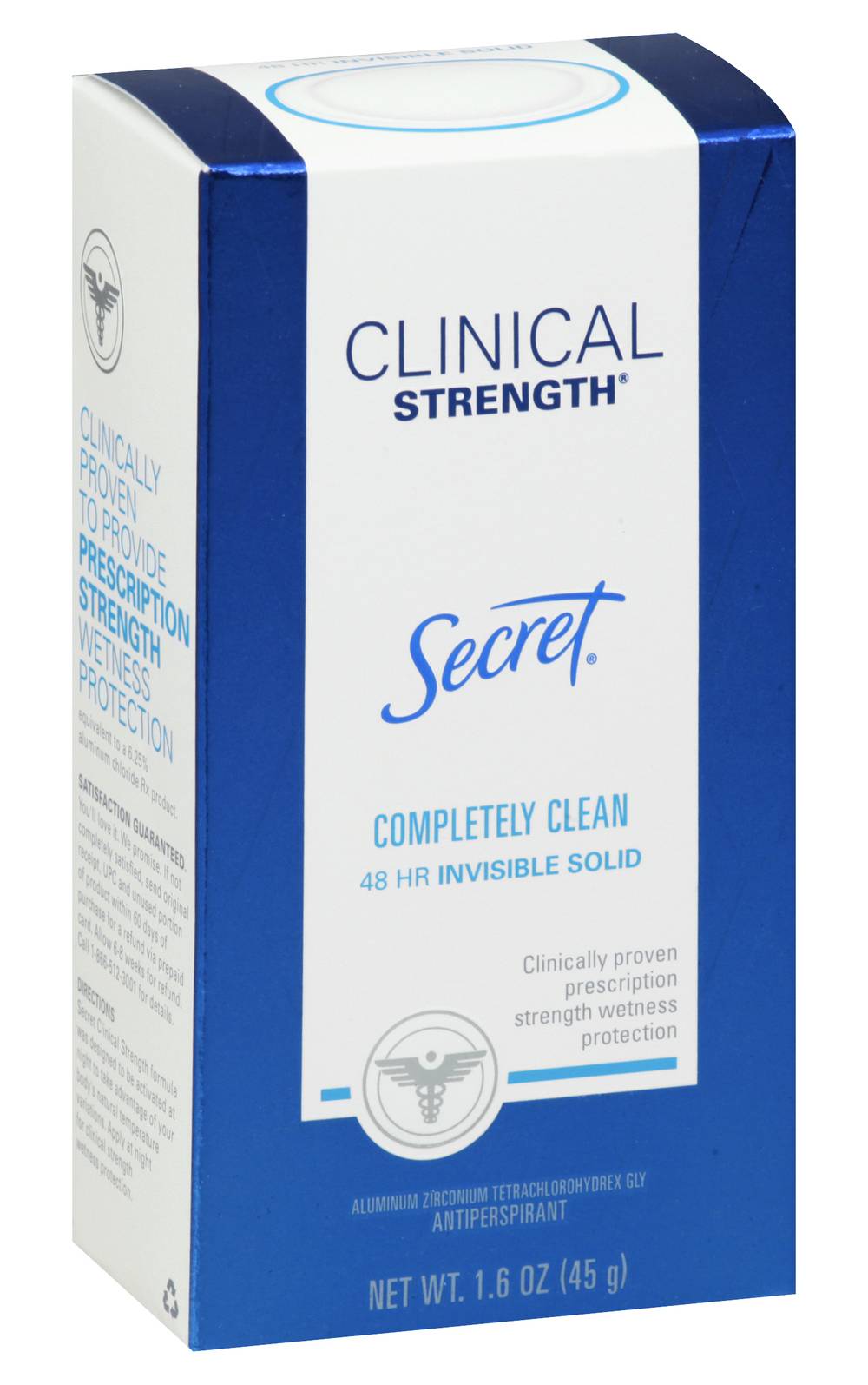 Secret Clinical Strength Invisible Solid 48 Hrmantiperspirant/Deodorant (1.6 oz)