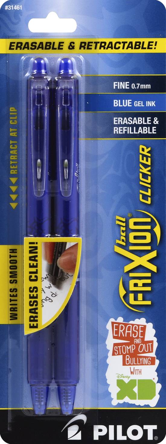 Pilot Frixion Ball Clicker Blue Gel Pen (2 ct)