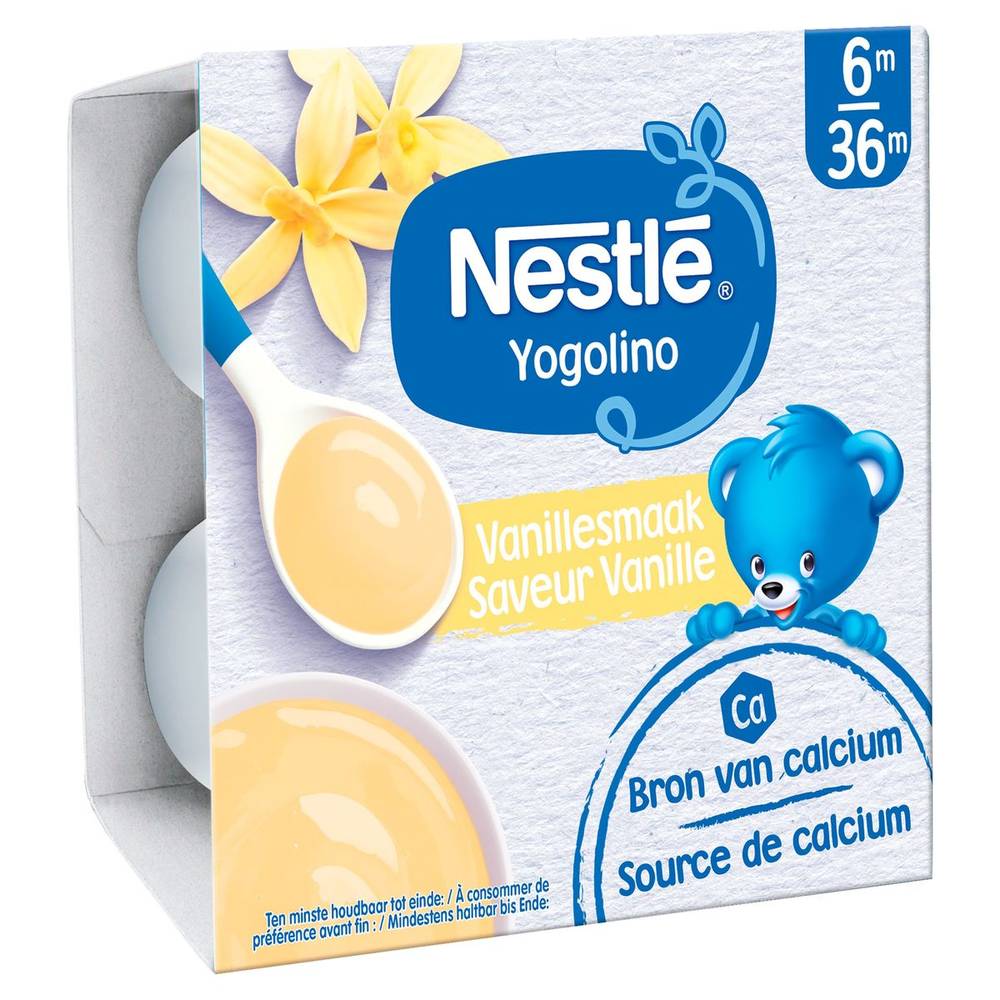 Nestlé Yogolino Laitage Saveur Vanille dès 6 mois 4x100g