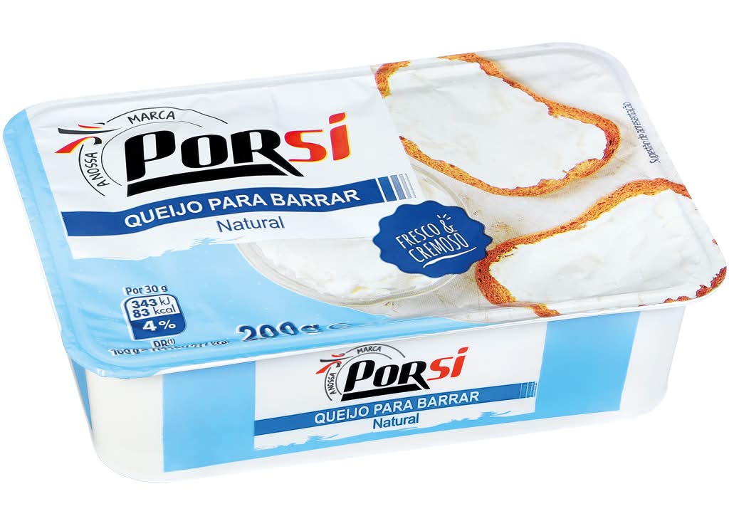 Porsi  - Queijo para barrar natural, embalagem de 200g