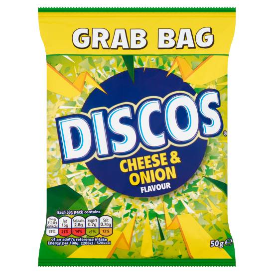 Discos Cheese-Onion, Grab Bag Crisps (50g)