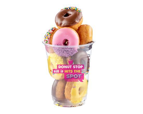 Bucket of 12 Mini Iced Donuts