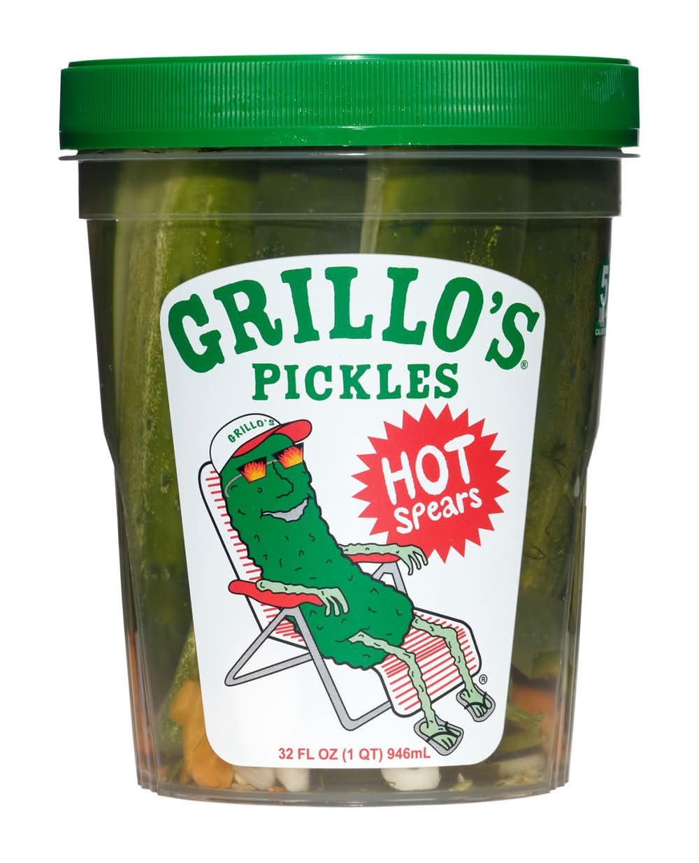 Grillo's Pickles Hot Dill Spears