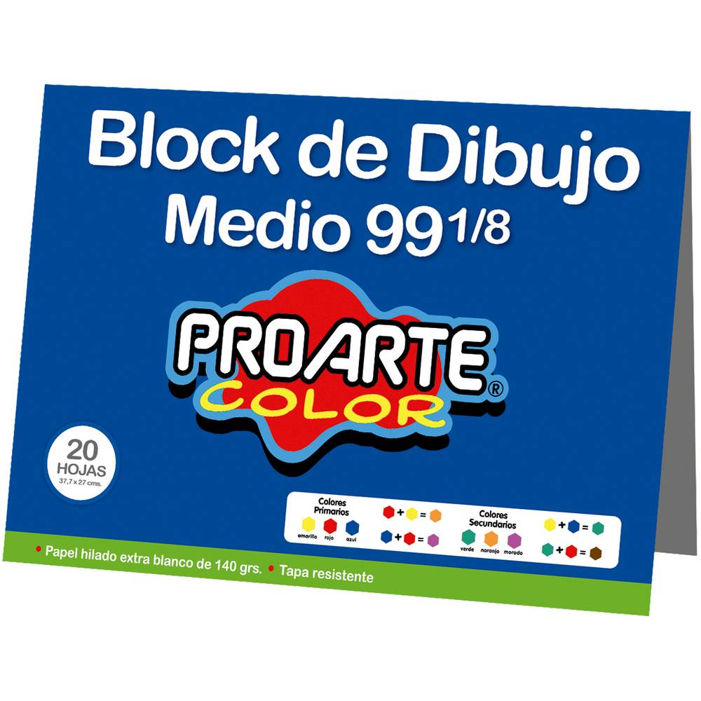 Proarte block dibujo medio n°99 1/8 (20 hojas)