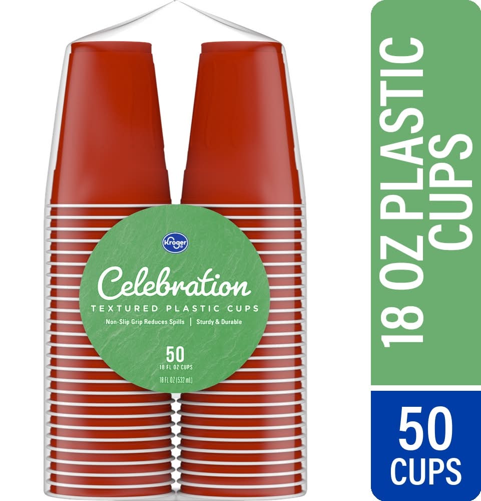 Kroger 18 Fl oz Capacity Textured Plastic Cups (50 ct)
