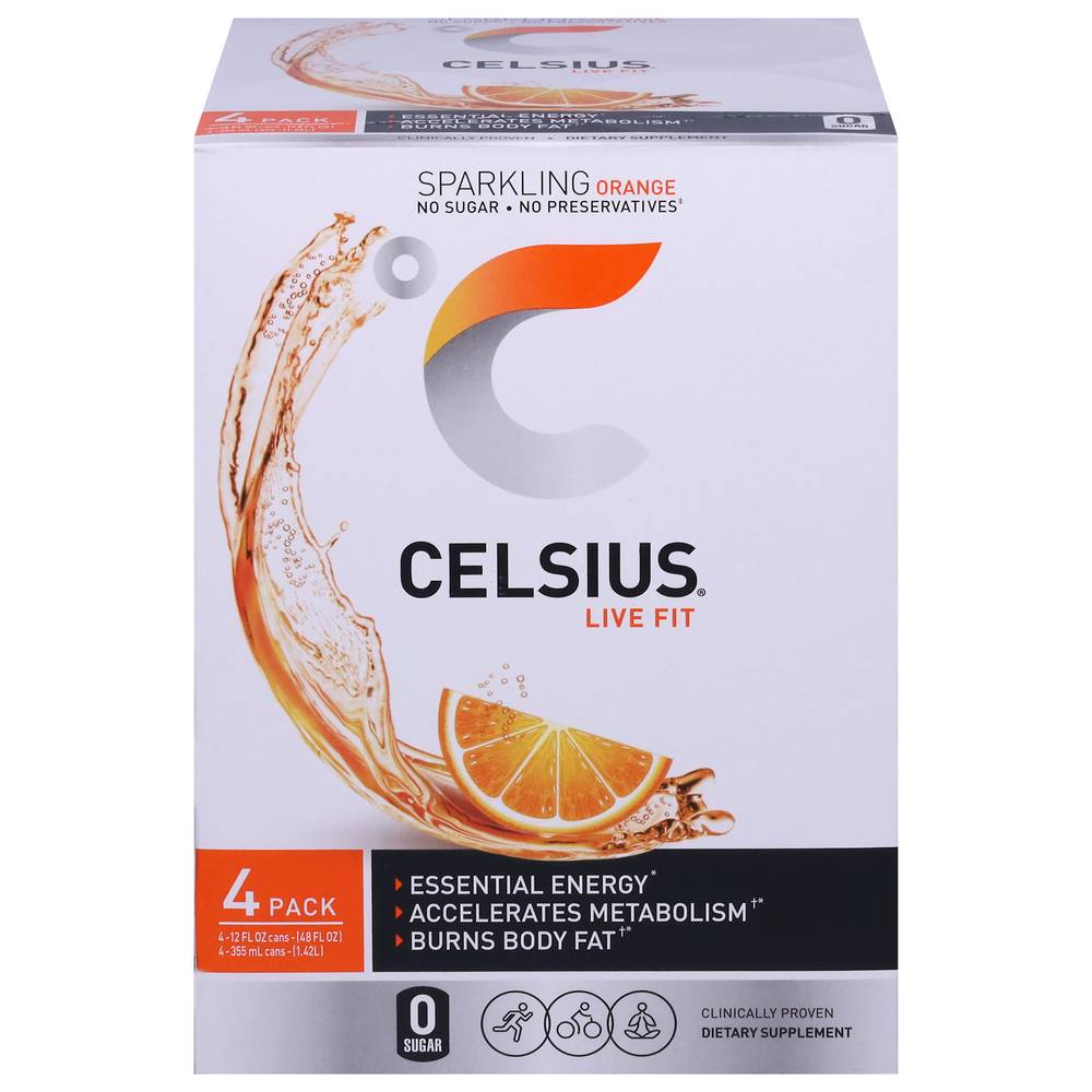 Celsius Sparkling Energy Drink (48 fl oz) (orange )