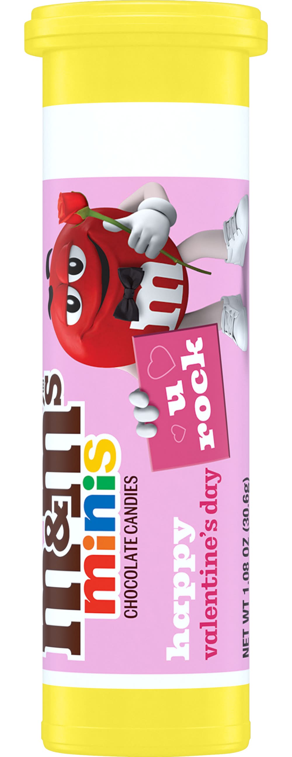 M&M's Valentines Day Milk Chocolate Minis Size Valentine Candy (1.1 oz)