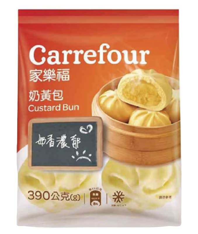 家樂福奶黃包 (蛋奶素) <390g克 x 1 x 1Pack包>