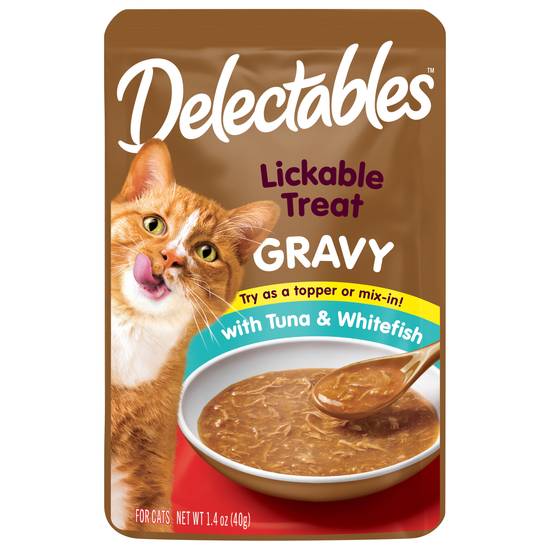 Delectables Lickable Cat Treat - Gravy - Tuna & Whitefish