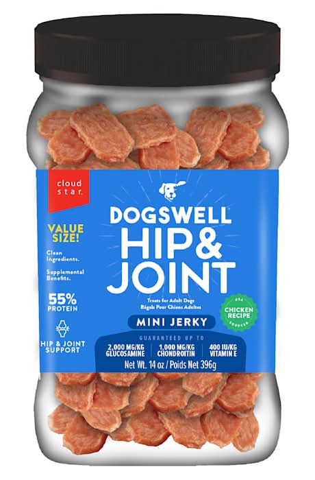 Dogswell Mini Jerky Hip & Joint Chicken Dog Treats, 14 oz.