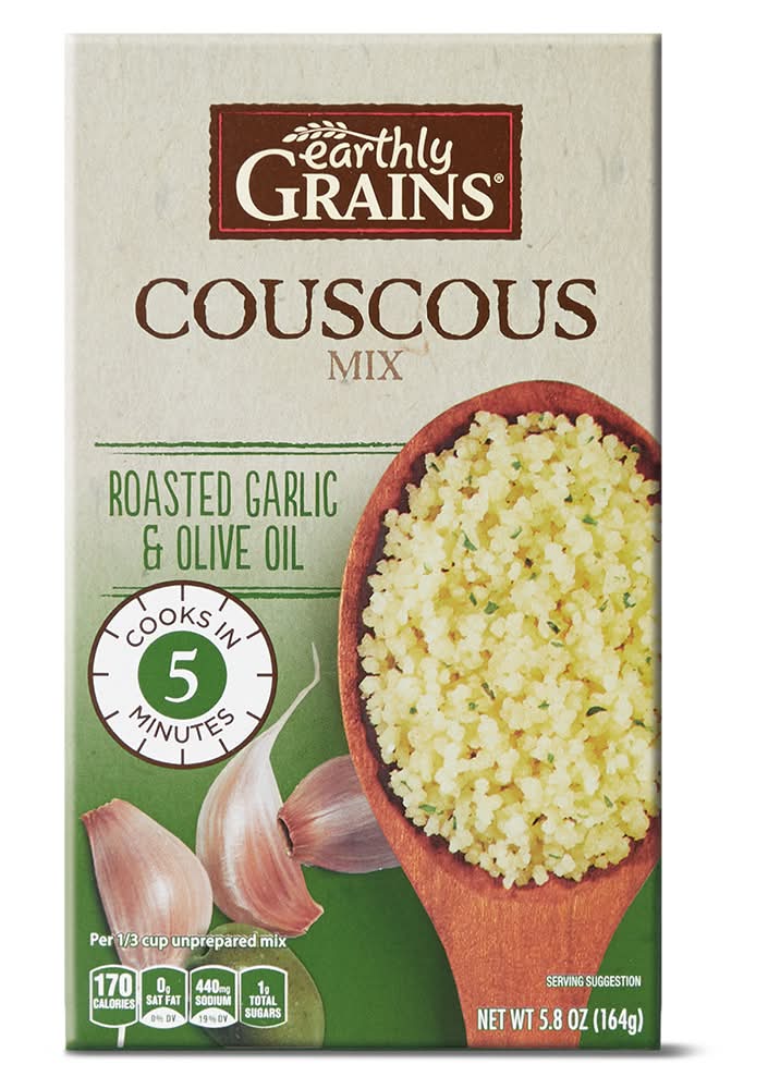 Earthly Grains Couscous Mix, Roasted Garlic & Olive Oil (5.8 oz)