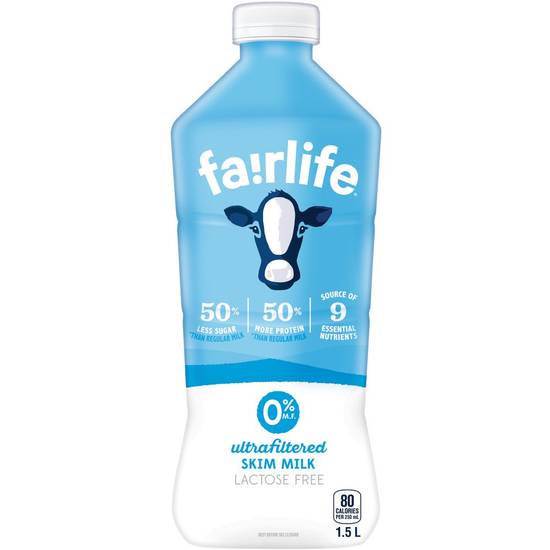 Fairlife 0% Ultrafiltered Skim Lactose Free Milk 0% (1.5 L)