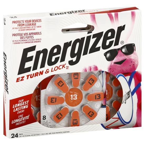Energizer Size 13 Zinc-Air Hearing Aid Batteries (24 ct)
