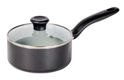 T-Fal Simply Cook Ceramic Nonstick Sauce Pan With Lid 1.5 Qt, Black