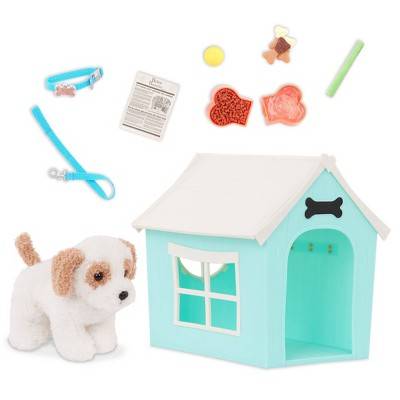Our Generation Puppy Place Pet Dog House Accessory Set Dolls, 18 In, Assorted