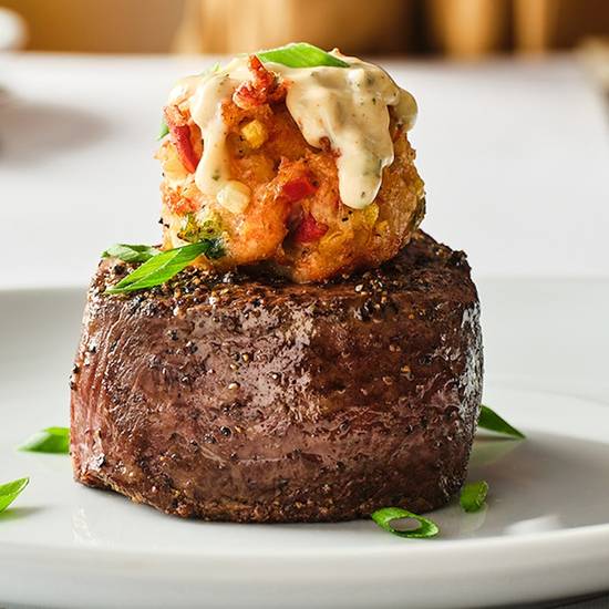 Filet Mignon or Bone-In Ribeye & Lobster Corn Beignet