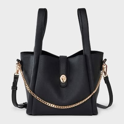 A New Day Mini Tote Crossbody Bag, Black