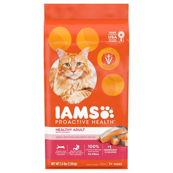 Iams Proactive Health Salmon Healthy Adult 1+ Year Dry Cat Food