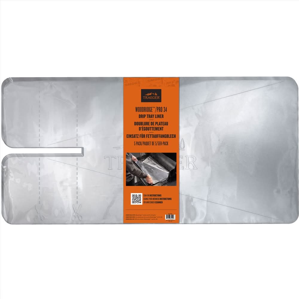 Traeger Aluminum Drip Tray Liner 31.4 In. L X 15.4 In. W For Traeger Woodridge Series/ Pro 34
